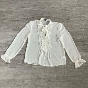White sheer Blouse from Express